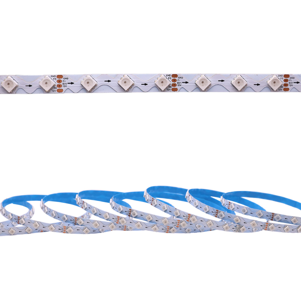 DC12V SMD5050 TM1809-6P S Shapes 60LEDs/m Addressable Dual Signal Lines Waterproof Dream Color LED Programmable Flexible Strip Light DC12V SMD5050 TM1809-6P S Shapes 60LEDs/m Addressable Dual Signal Lines Waterproof Dream Color LED Programmable Flexible Strip Light